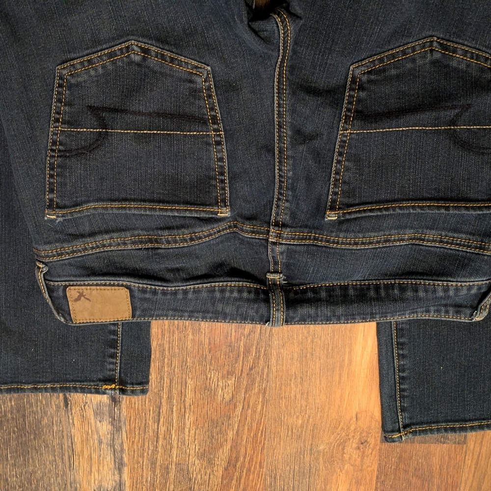American Eagle Outfitters Women's Dark Blue Skinny Jeans - Picture 4 of 6